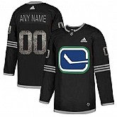 Customized Men's Canucks Any Name & Number Black Shadow Logo Print Alternate Adidas Jersey,baseball caps,new era cap wholesale,wholesale hats